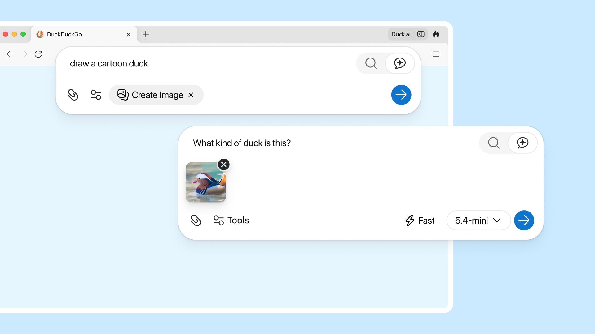 More Duck.ai Functionality from Address Bar